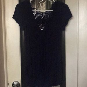 Navy top with lace back!